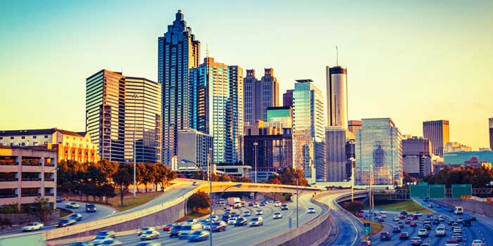 Group hiking in mountains