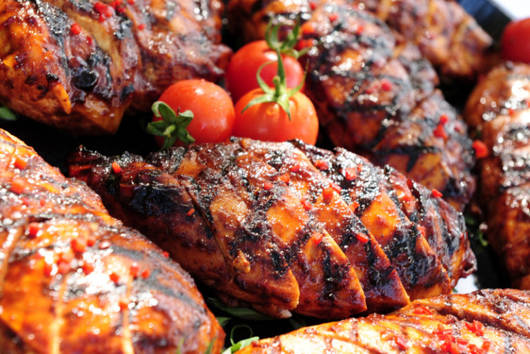 Group hiking in mountains