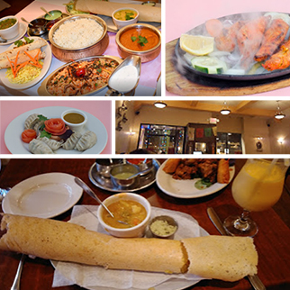 Group hiking in mountains