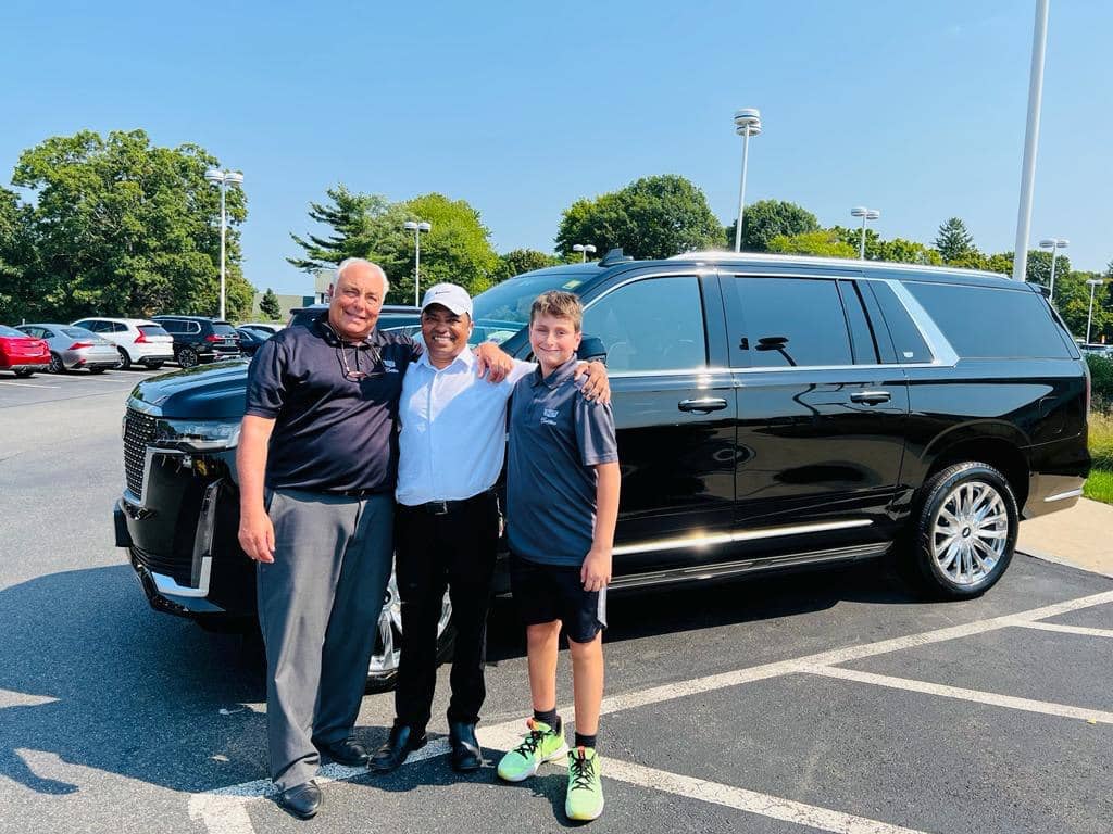 Group hiking in mountains
